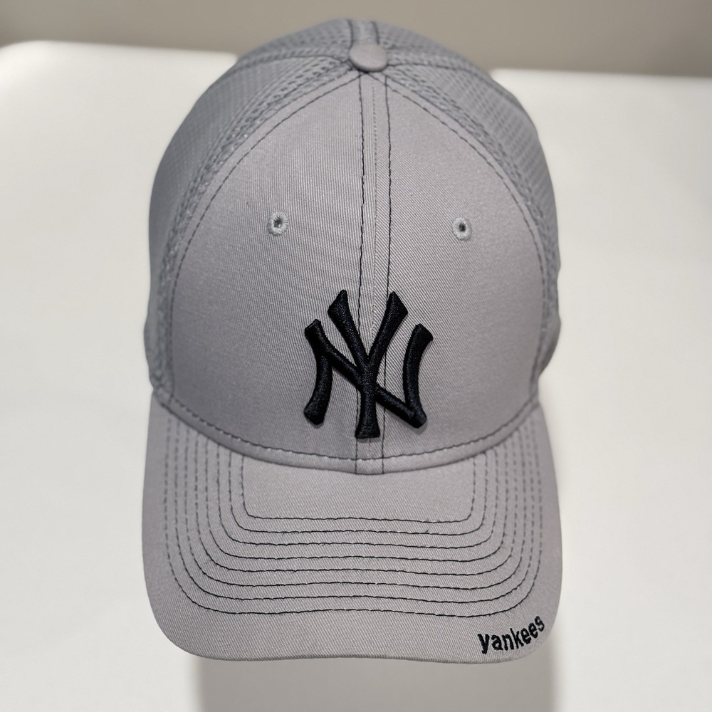 New York Yankees New Era 39THIRTY‎ Hat Grey Mesh Stretch Fit Cap L/XL MLB